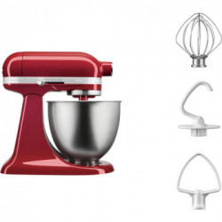 KitchenAid 5KSM3311XEER - Impastatrice, Planetaria, 250 W, 3,3 Lt., 40-200 rpm, Rosso Imperiale