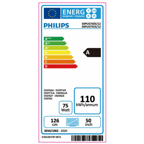 Philips 7500 series 50PUS7505/12 TV 127 cm...