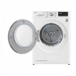 Lg RC80V9AV3W - Asciugatrice Pompa di Calore, 8 Kg, Dual Inverter, Wi-Fi, A.I., EcoHybrid, A+++ -10%
