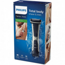 Philips BG7025/15 Bodygroom 7000 - Rasoio Corpo, Wet&Dry, Autonomia 80 min