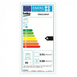 Beko FSE62110DXF - Cucina da Libera Installazione, 4 Fuochi a Gas, Forno Elettrico 66 Litri, Classe A