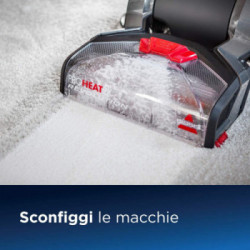 Bissell 1858N Revolution ProHeat 2X Lavamoquette Professionale, 3,7 Lt., Spazzola 8 cm