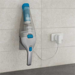 Black & Decker NVC215WA aspiratore portatile Senza sacchetto Blu, Argento