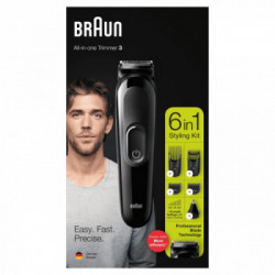 Braun MGK3220 - Regolabarba, Tagliacapelli Rifinitore, Wet&Dry, 6-In-1