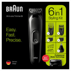 Braun MGK3220 - Regolabarba, Tagliacapelli Rifinitore, Wet&Dry, 6-In-1