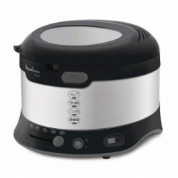 Moulinex AF179D Uno L Metal - Friggitrice, Acciaio Inox, 2,1 Litri, 1900 Watt