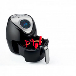 Ariete 4616 AirFryer Digital Friggitrice ad Aria Calda, Fino a 360°C, 2,6 Lt., Cestello Antiaderente