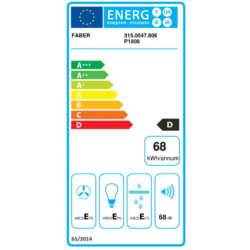 Faber PCH01 SRM LG 16A - Cappa Aspirante Integrata, 225 m³/h, Classe D, FUN 315.0547.806