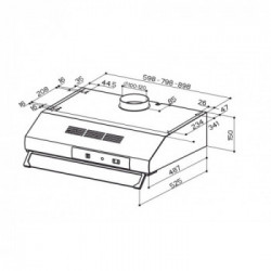 Faber TCH04 PLUS SS18A 741 - Cappa Aspirante da Incasso, 295 m3/h, 80 cm,Classe D, Nero, Acciaio Inossidabile, FUN 300.0557.492