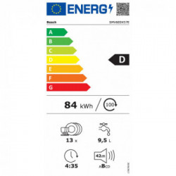 Bosch SMV6EDX57E - Lavastoviglie da Incasso a Scomparsa Totale, Serie 6, 13 Coperti, WiFi, Classe D