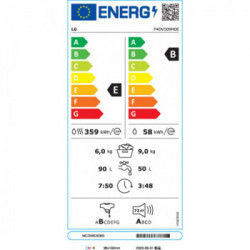 LG F4DV509H0E - Lavasciuga Carica Frontale 9+6 Kg, 1400 giri, Bianco, Classe E