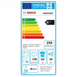 Bosch WQG24100IT - Asciugatrice EasyClean a Pompa di Calore, Serie 6, 9 Kg, Classe A++