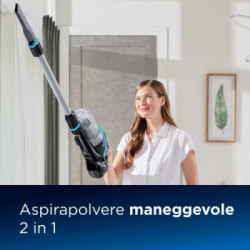 Bissell MultiReach Active 21V - Scopa Elettrica Ricaricabile 2-in-1, Fino a 30 Minuti, Filtro Lavabile, con 2 Accessori
