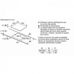 Bosch PUG611AA5E - Piano Cottura a Induzione, Serie 2, 4 Zone, 60 cm