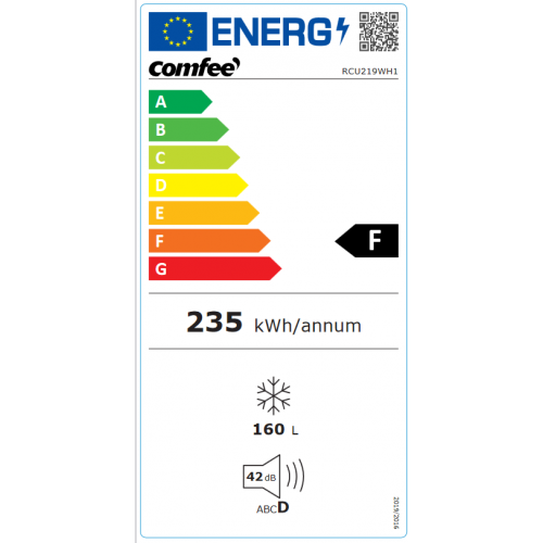 Comfeè RCU219WH1 - Congelatore Verticale, 157...