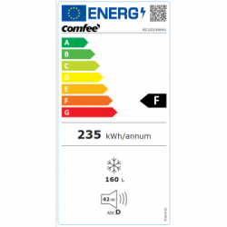 Comfeè RCU219WH1 - Congelatore Verticale, 157 Litri, Classe F, 55 x 142 x 55 cm