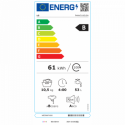 LG F4WV510S1EA.ABWQP - Lavatrice a Carica Frontale, 10,5 Kg, 1400 Giri/min, Classe B 
