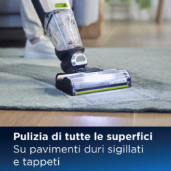 Bissell 3401N CrossWave X7 Plus Cordless Pet Select Lavapavimenti Wet & Dry per Animali Domestici con Filtro e Detergente 1 Lt.
