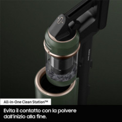Samsung BESPOKE Jet complete extra, Scopa Elettrica Senza Filo Senza Sacchetto, Potenza 210 watt, woody green