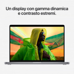 Apple MacBook Pro 16" chip M1 Pro 10‑core CPU 16‑core GPU 512GB SSD Grigio *ESTENSIONE GARANZIA3 3 ANNI IN PIU' in omaggio*