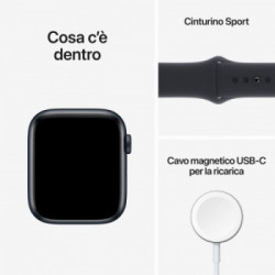 Apple Watch SE GPS + Cellular 44mm Cassa in Alluminio color Mezzanotte con Cinturino Sport Band Mezzanotte - Regular