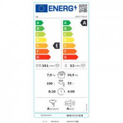 LG F4DV710H1E - Lavasciuga a Carica Frontale, 10,5 Kg, 1400 Giri/min, Classe E