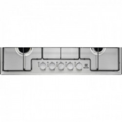 Electrolux EGS7534X - Piano Cottura a Gas, Tripla Corona, Acciaio Inox, 75 cm