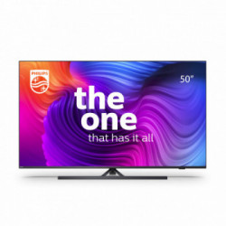 Philips 50PUS8556 Smart TV 50 Pollici Led Ambilight 4K Ultra HD, HDR, DVB-T2, Android, Wi-Fi Nero