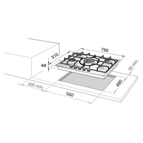 De’Longhi SLF575LX piano cottura Acciaio...