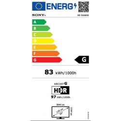 Sony XR-55A83K 139,7 cm (55") 4K Ultra HD Smart TV Wi-Fi Nero