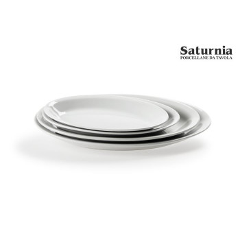 VASSOIO OVALE CM. 24 ROMA BCO