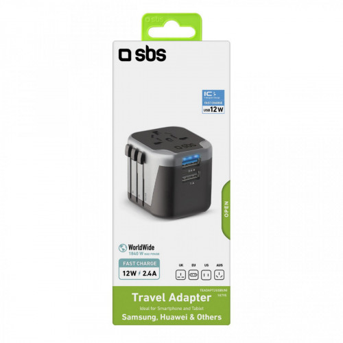 SBS TEADAPT2USBUNI adattatore per presa di...