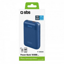SBS TEBB10000PD20RUB batteria portatile Polimeri di litio (LiPo) 10000 mAh Blu