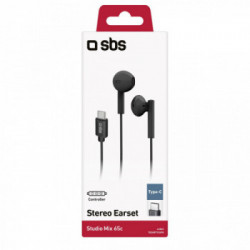 SBS Studio Mix 65c Cuffie Cablato In-ear Musica e Chiamate USB tipo-C Nero