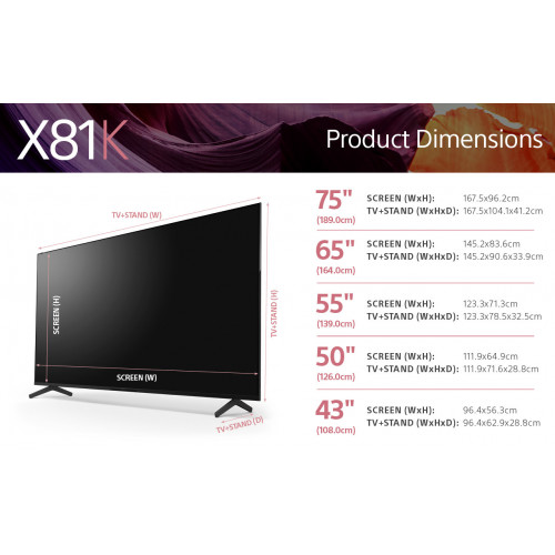 Sony BRAVIA KD-50X81K - Smart TV 50 pollici LED...