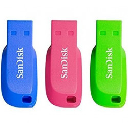 Sandisk Cruzer Blade 16GB unità flash USB USB tipo A 2.0 Blu, Verde, Rosa
