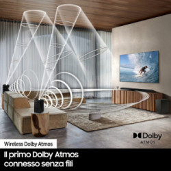 Samsung Soundbar HW-Q700B/ZF con subwoofer 3.1.2 canali 320W 2022, audio 3D wireless ottimizzato, effetto cinema surround