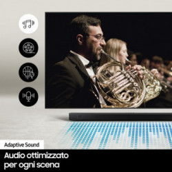 Samsung Soundbar HW-Q700B/ZF con subwoofer 3.1.2 canali 320W 2022, audio 3D wireless ottimizzato, effetto cinema surround