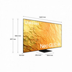 Samsung QE65QN800B Smart TV 65" Neo QLED 8K UHD, Mini Led Quantum Matrix PRO, Stainless