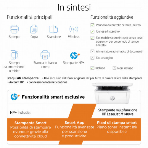 HP LaserJet M140we Laser A4 600 x 600 DPI 20...