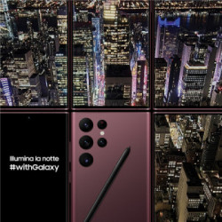 Samsung Galaxy S22 Ultra 5G Display 6.8'' Dynamic AMOLED 2X, 5 fotocamere, RAM 8 GB, 128 GB, 5.000mAh, Burgundy