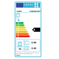 Candy FCNE886X WIFI - Forno Elettrico da Incasso, 70 Litri, Acciaio Inossidabile, Classe A