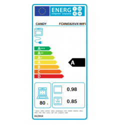 Candy FCXNE825VX WIFI - Forno Elettrico da Incasso, 80 Litri, Acciaio Inossidabile, Classe A