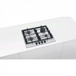 Bosch PCH6A5B90 - Piano Cottura a Gas, Serie 6, 4 Fuochi, 60 cm, Inox