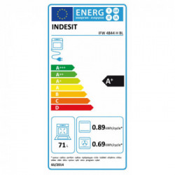 Indesit IFW 4844 H BL - Forno Elettrico da incasso, 71 Litri, Classe A+