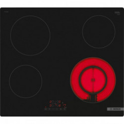 Bosch PKF611BB2E - Piano Cottura Elettrico in Vetroceramica, Serie 4, 4 Zone, 60 cm