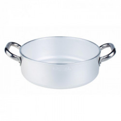 Pentole Agnelli 'Alluminio 5 mm professionale', Casseruola bassa 2 maniglie Ø 24 cm