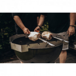 Moesta 10215 Spiedo per barbecue Churrasco, in acciaio INOX, 17 mm, lunghezza 85 cm