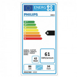 Philips E Line 345E2AE/00 monitor piatto per PC 86,4 cm (34") 3440 x 1440 Pixel Nero