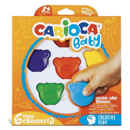 CONFEZIONE 6 PEZZI CARIOCA BABY CERE COLORATE